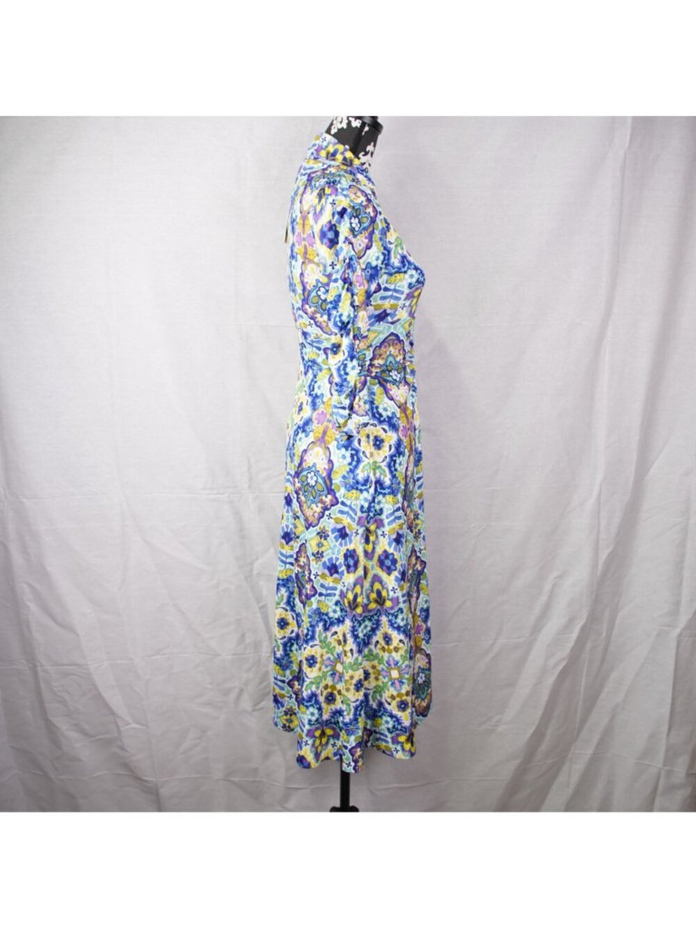 Johnny Was Jade Kiara Matte Jersey Tea Length Dress Size Small Stretch NWT - Picture 2 of 11